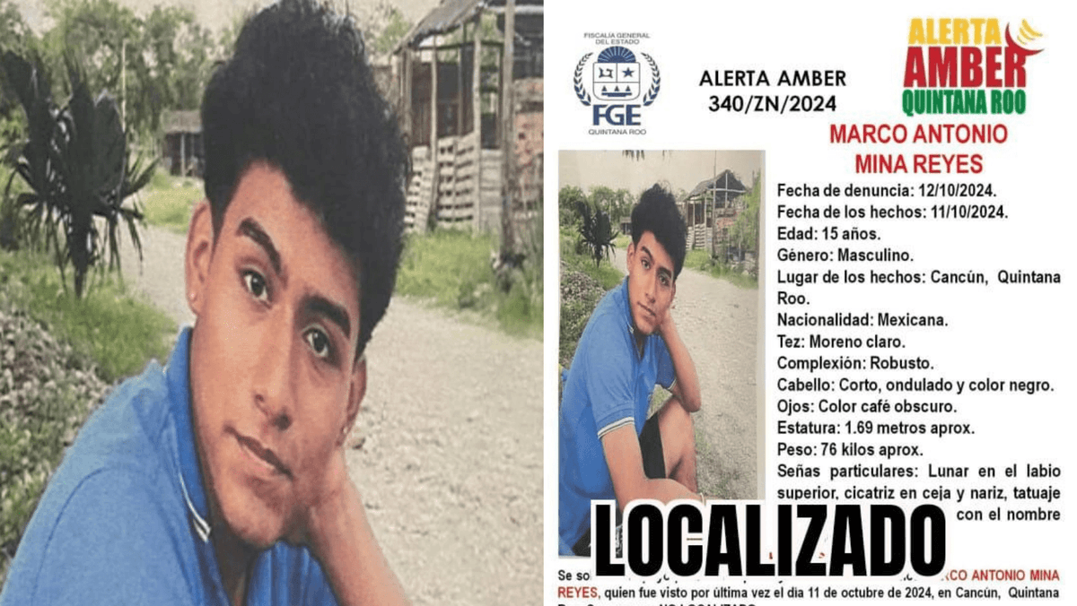 Localizan sin vida a Marco Antonio Mina Reyes, adolescente de 15 años reportado como desaparecido en Cancún
