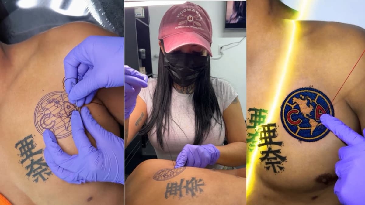 Video: Aficionado al América es criticado por "bordarse" el escudo en el pecho