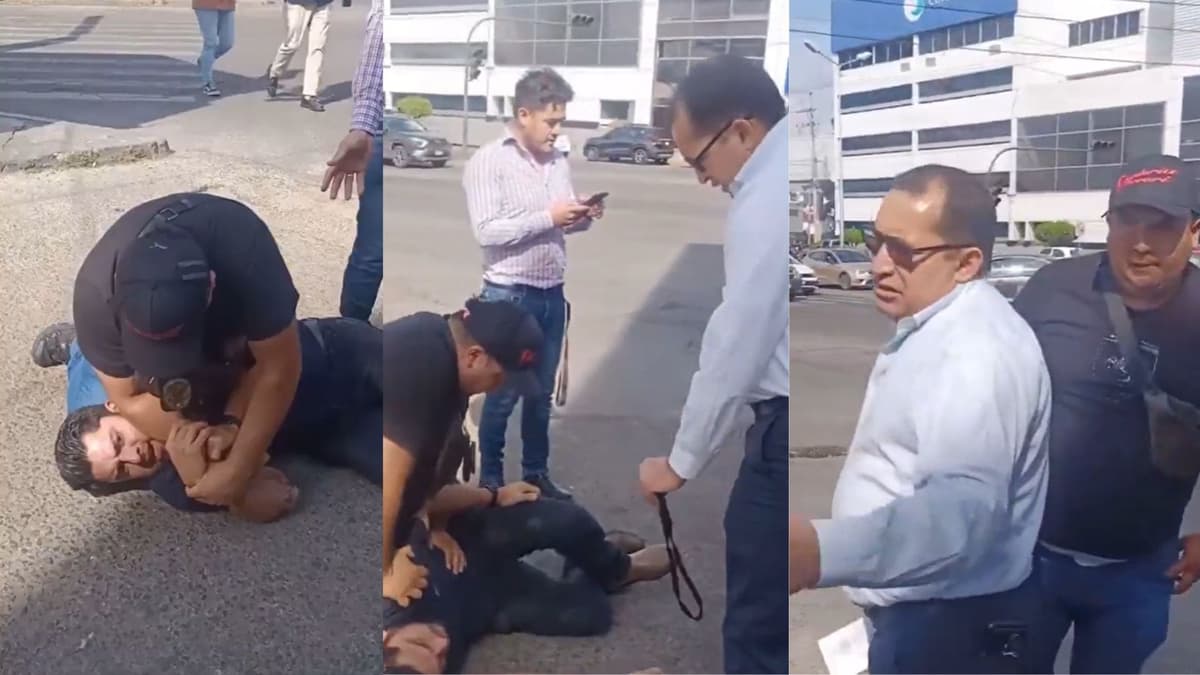 Video: Agentes de la Fiscalía de Puebla someten a sujeto tras confundirlo con un delincuente