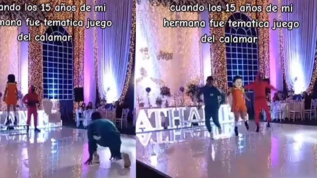 Video: Joven se vuelve viral por celebrar sus XV años con temática de "El Juego del Calamar"
