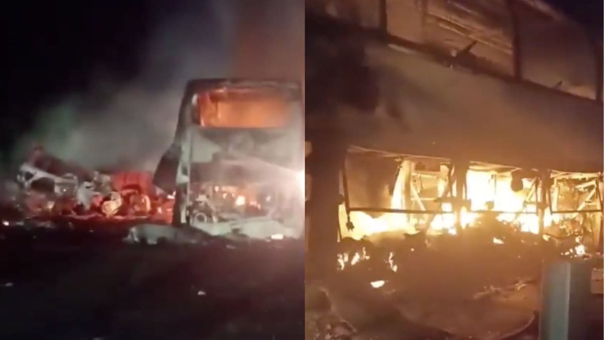 ¡Tragedia! Se incendia autobús Acosta que salió de Playa del Carmen a Tabasco, solo 10 sobreviven (Video)