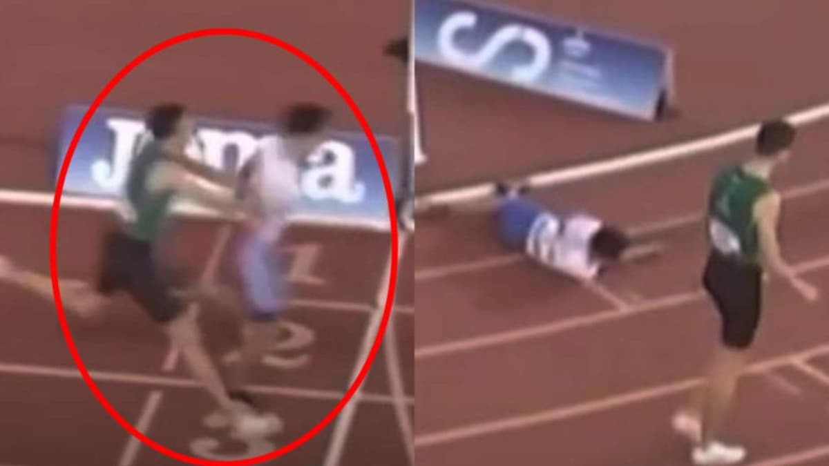 Video: Atleta empuja a su compañero a centímetros de cruzar la meta en campeonato de España