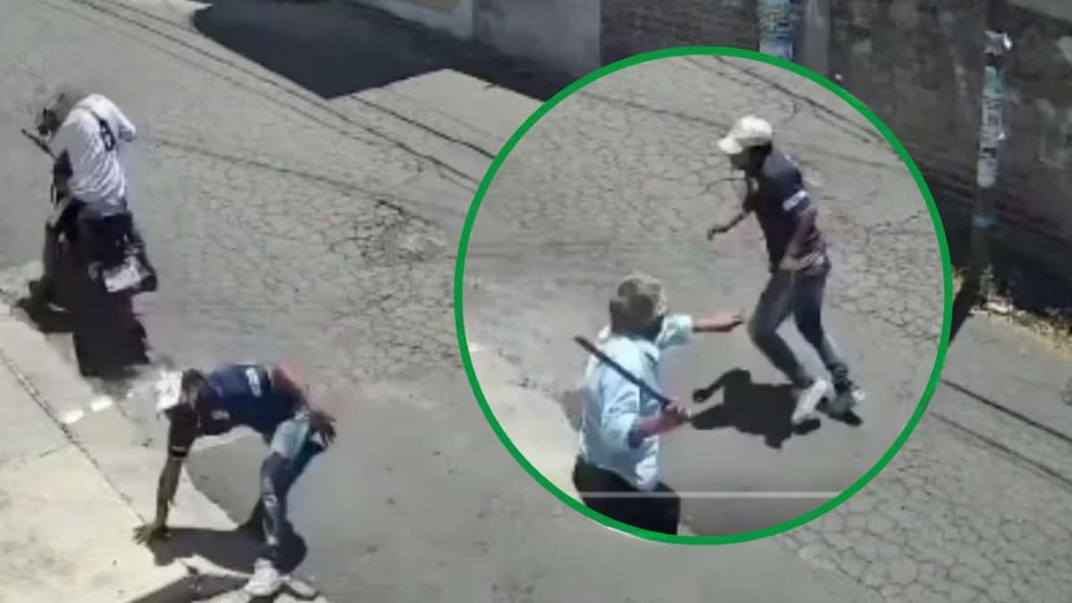 Video: Surge el "abuelito justiciero" en la CDMX; ahuyenta a ladrones a machetazos
