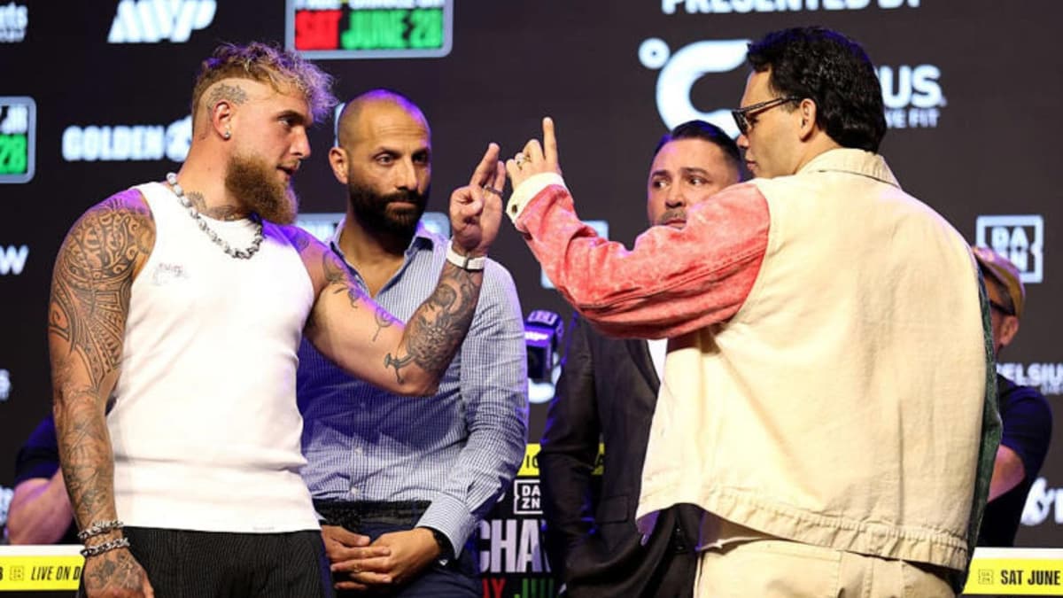 Jake Paul apoda "Cocaína" a Julio César Chávez Jr. durante la conferencia previa a su combate