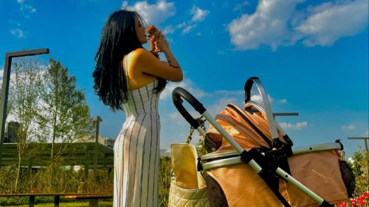 Critican a influencer "Gomita" por presumir foto con su perrito en una carriola