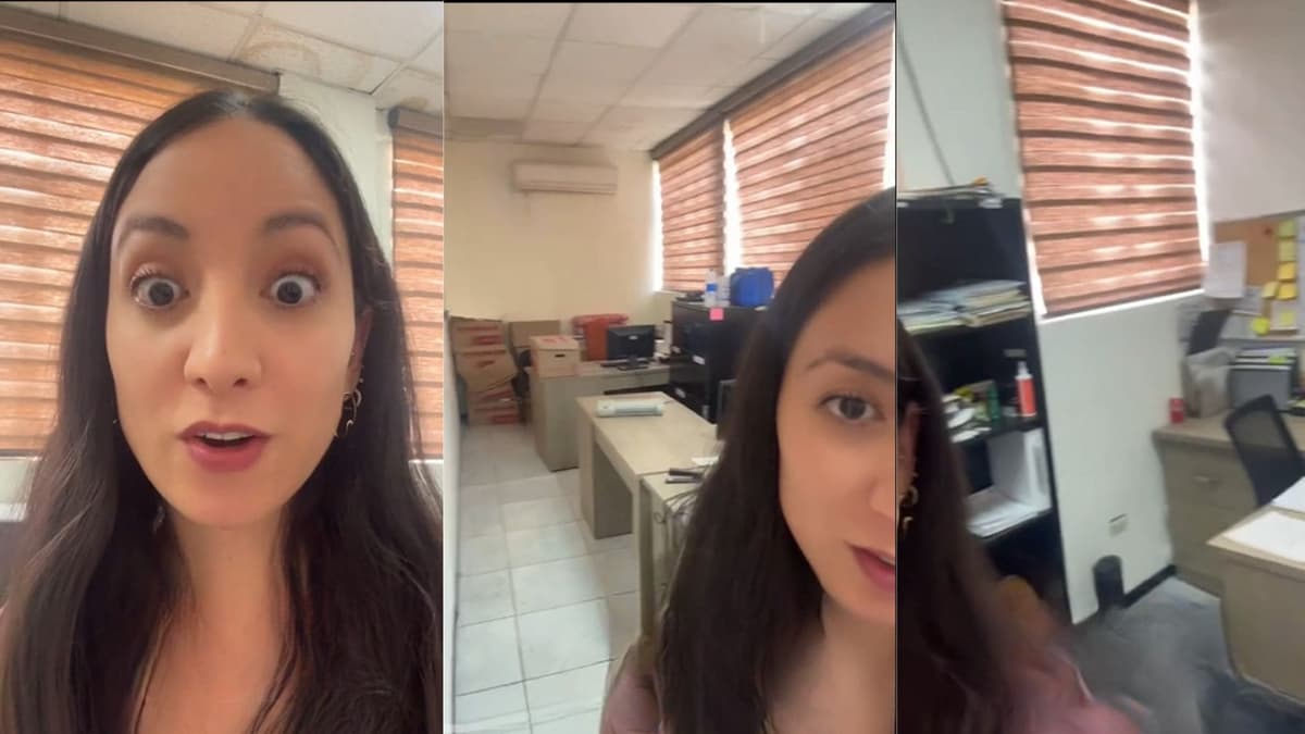Video: Mujer muestra que se quedó sola en la oficina; todos sus compañeros renunciaron