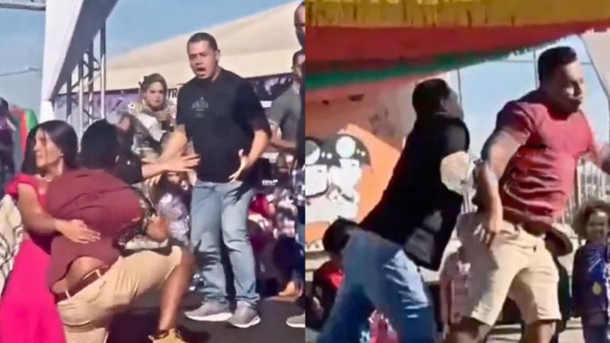 Video: Hombre empuja a niño de cuatro años y lo amenaza durante festival escolar en Brasil