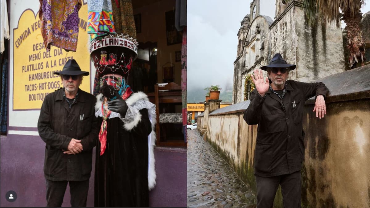 Tim Burton visita Tepoztlán, Morelos antes de inaugurar su exposición en CDMX