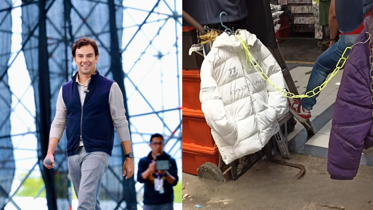 Venden mercancía de Checo Pérez con Cadillac en Tepito en la CDMX