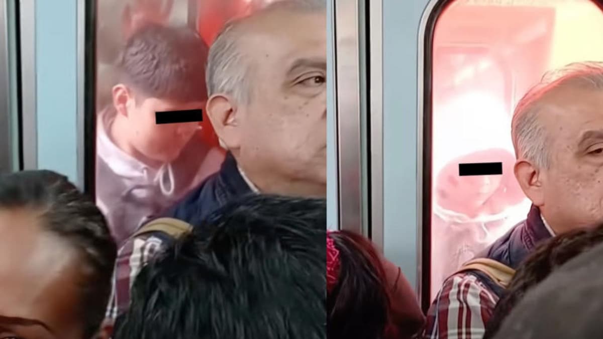 Video: Joven es captado viajando entre los vagones del metro en CDMX