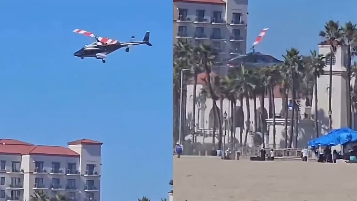 Video: Helicóptero se desploma en playas de California, Estados Unidos; hay cinco lesionados