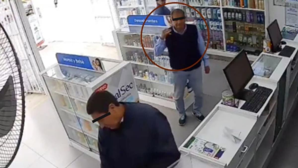 Video: Captan a grupo de adultos mayores robando una farmacia en Perú