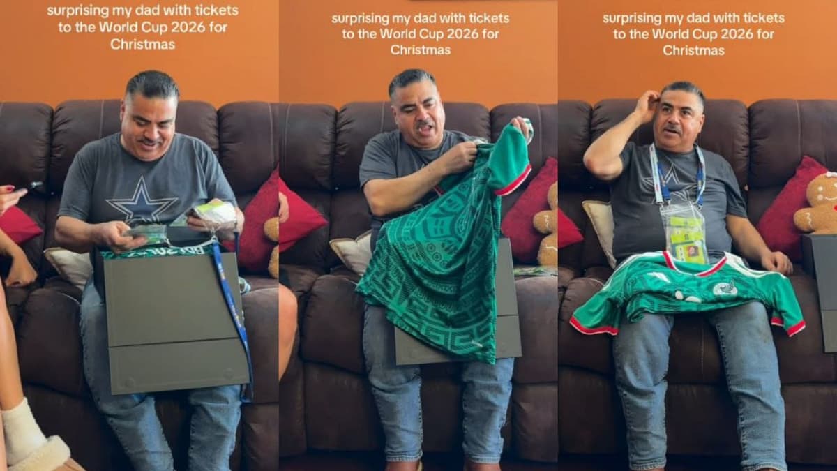 Video: Hija sorprende a su padre con boletos para el Mundial 2026 y playera oficial de la Selección de México
