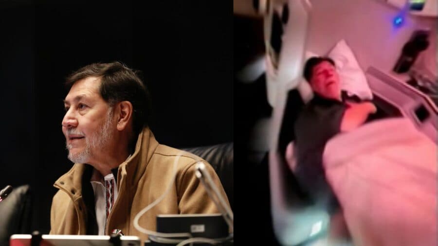 Video: Regresa Fernández Noroña a México en primera clase tras su viaje por Italia