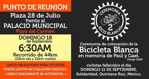 Brindarán homenaje a ciclistas que murieron atropellados