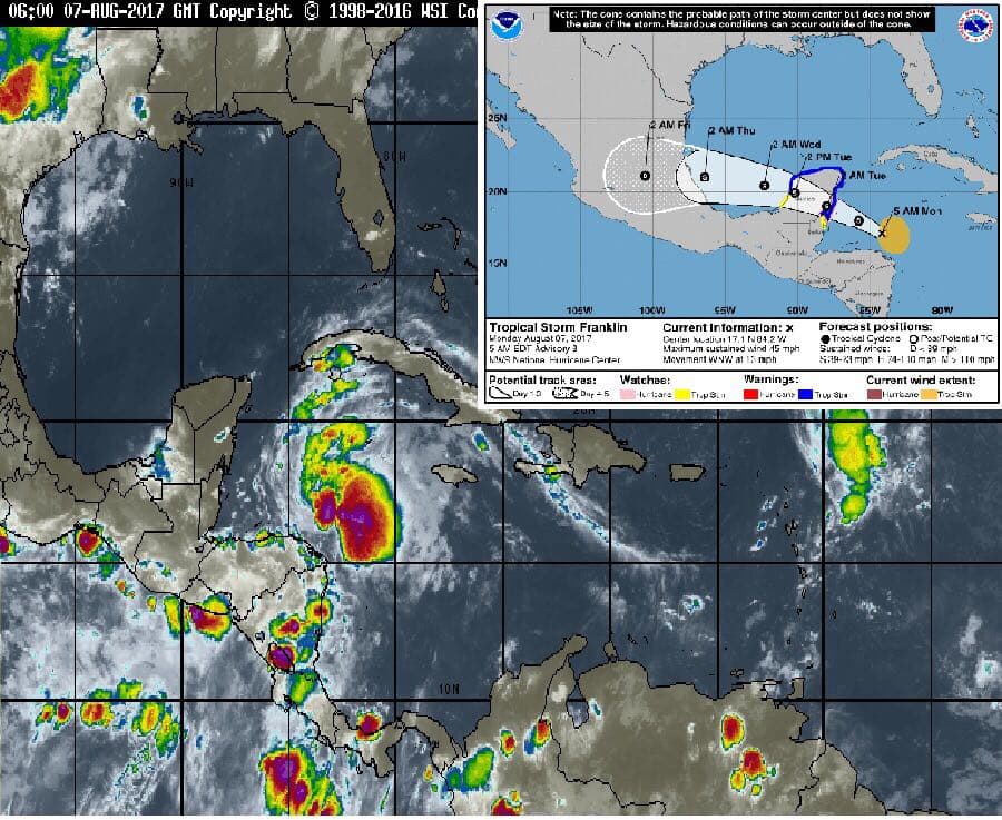Franklin se fortalecería antes de llegar a Veracruz