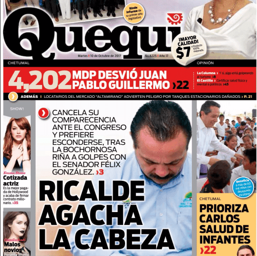 Se sube Periódico Quequi al ring para defender al senador Félix González