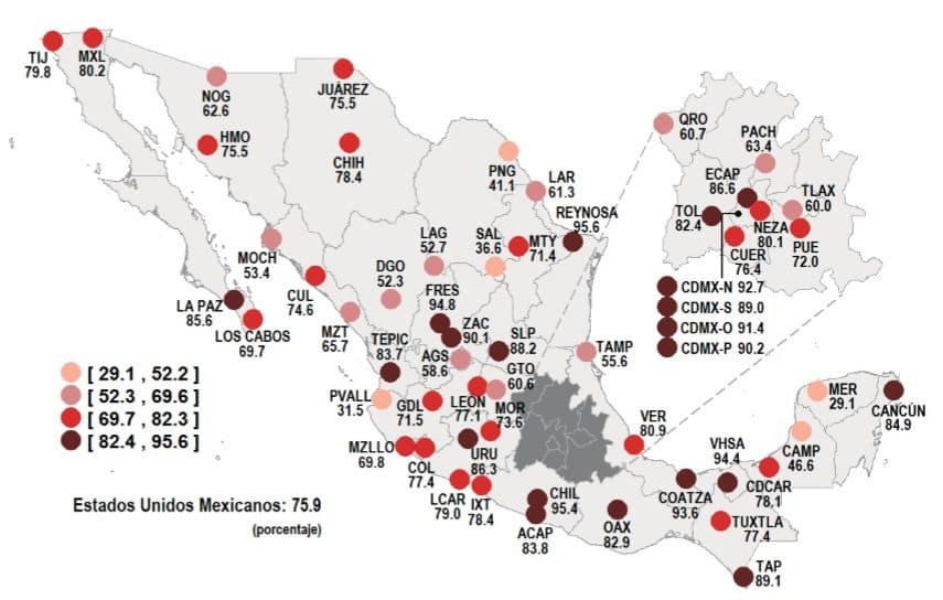 Se sienten inseguros el 84.9% de los cancunenses