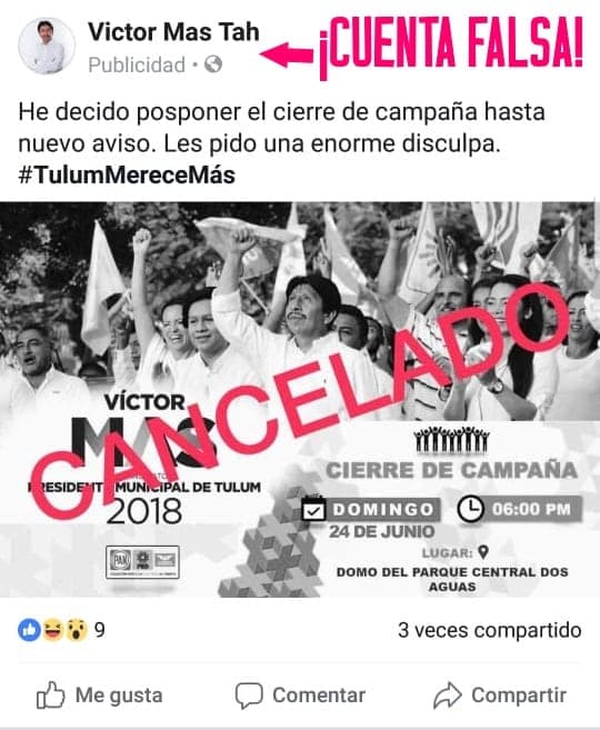 Advierten guerra sucia contra Víctor Mas Tah