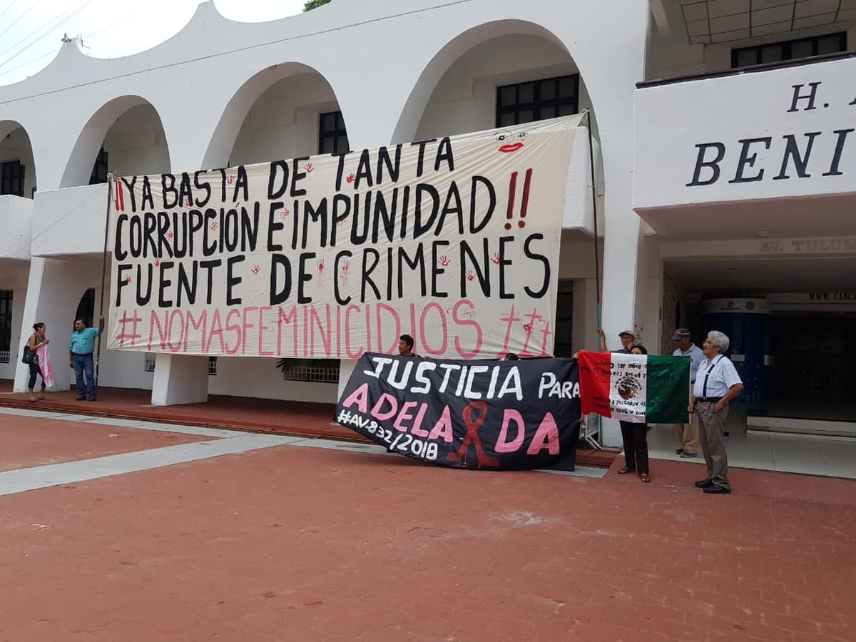 Protestan en Palacio de Cancún por 32 asesinadas este año