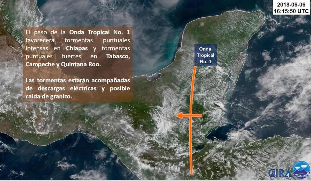 Se esperan fuertes lluvias e intenso calor por tormenta tropical Aletta