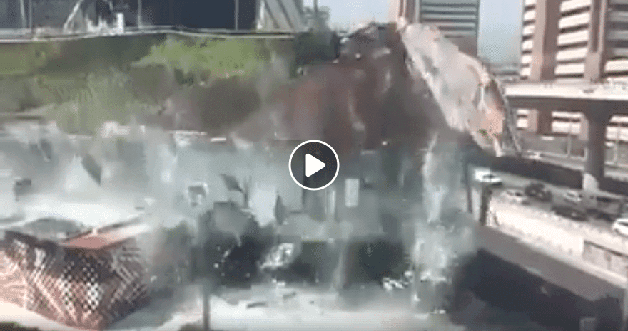 Derrumbe en plaza comercial de la CDMX