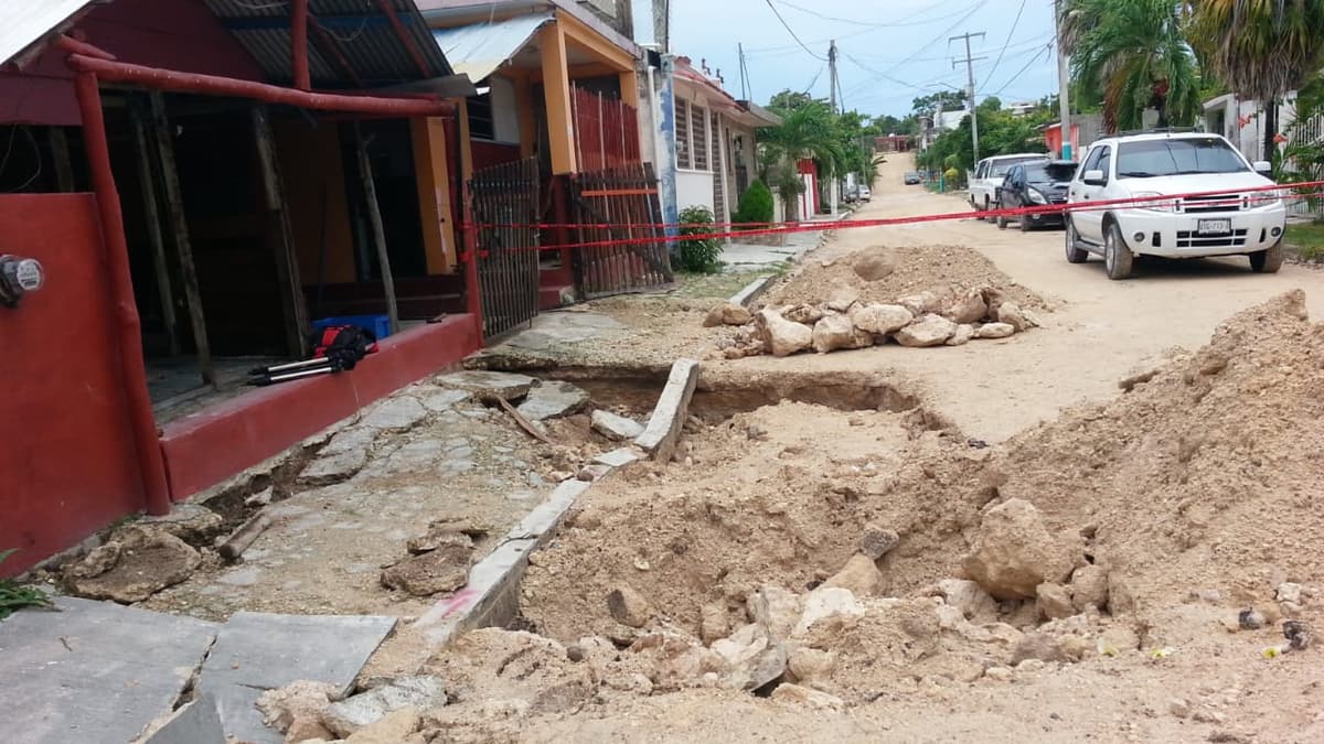 Obras de Sintra dañaron casas en Chetumal