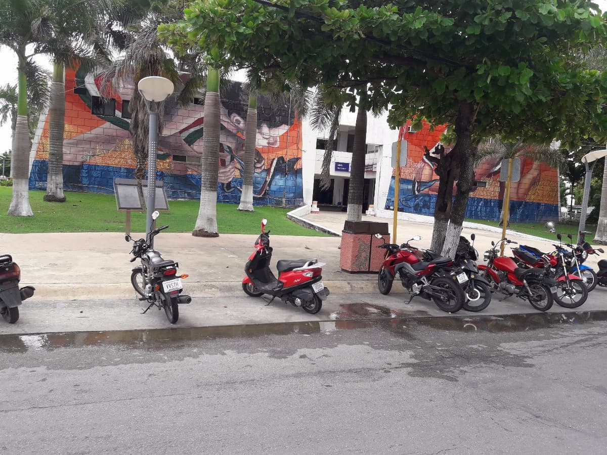 Rebosan aguas negras frente al Palacio Municipal de Cozumel