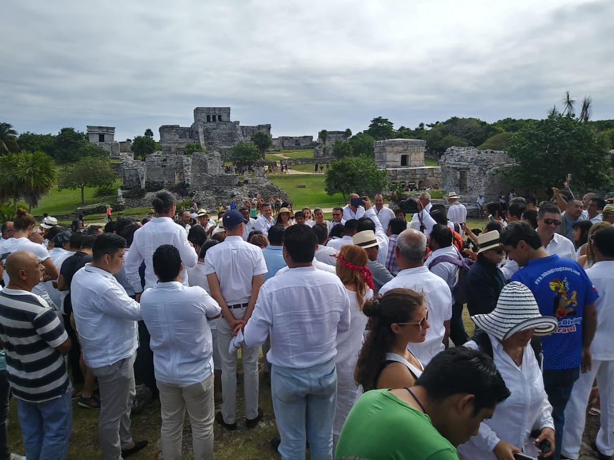 Con ritual, piden permiso a la madre tierra para iniciar el Tren Maya