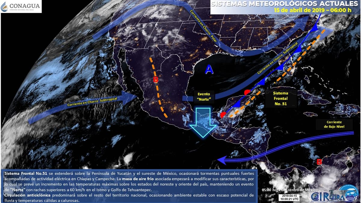 Tormentas fuertes para Chetumal, advierte Conagua