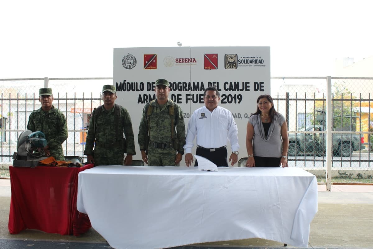 Instalan módulo de canje de armas en Villas del Sol