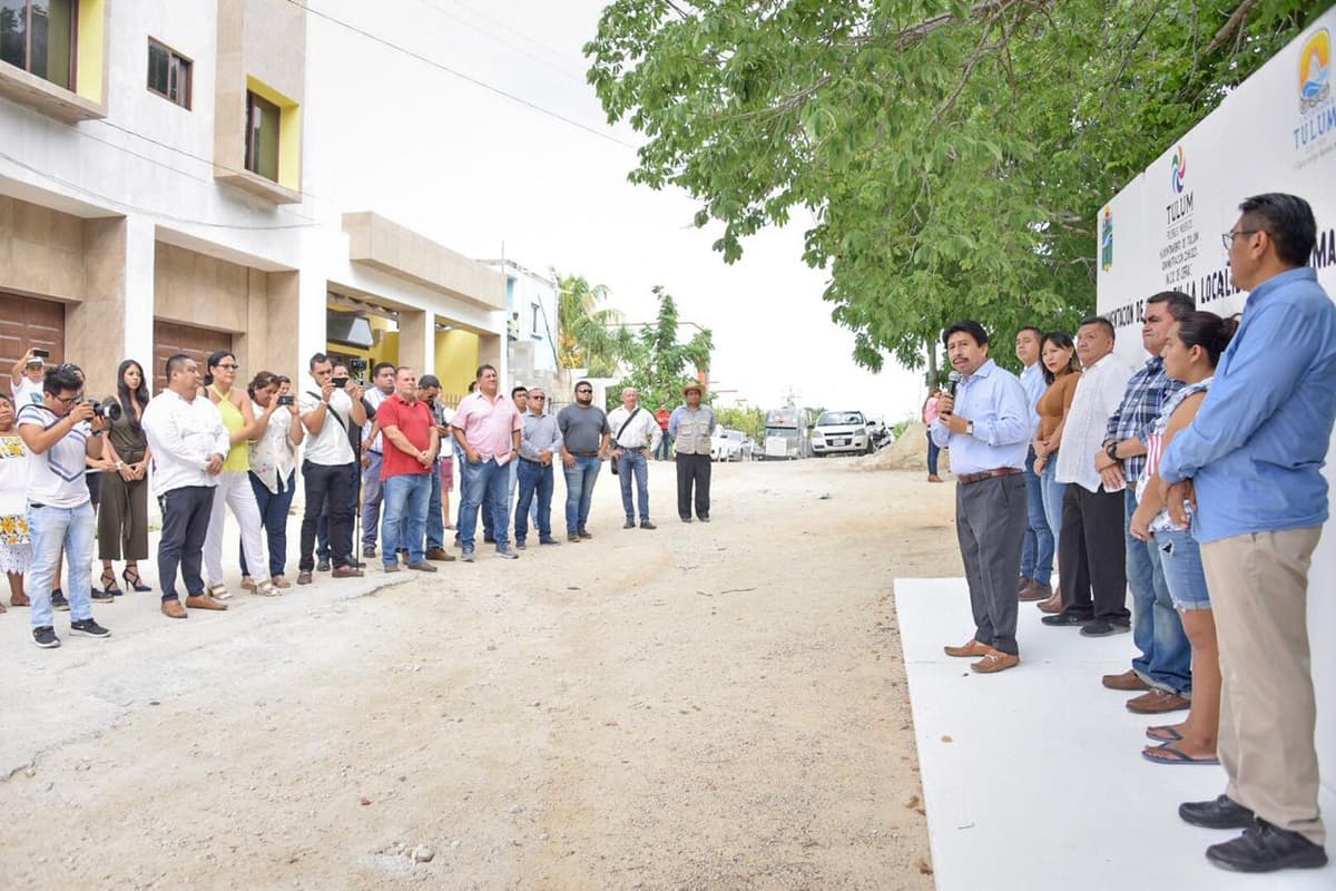 Inicia pavimentación en calles de Akumal
