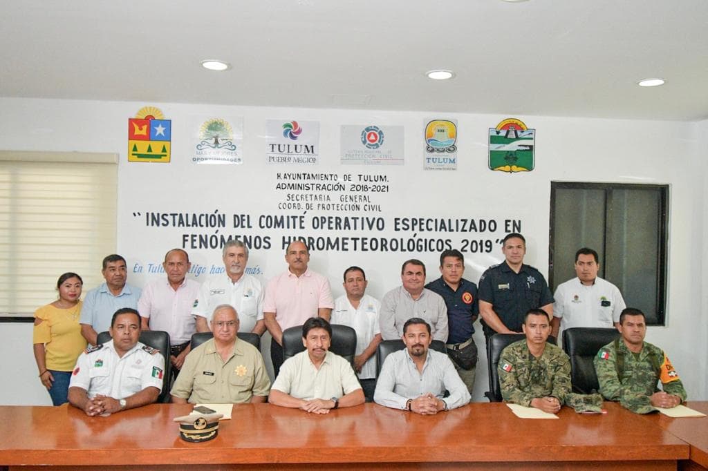 Tulum instala su Comité Operativo Especializado en Fenómenos Hidrometeorológicos 2019