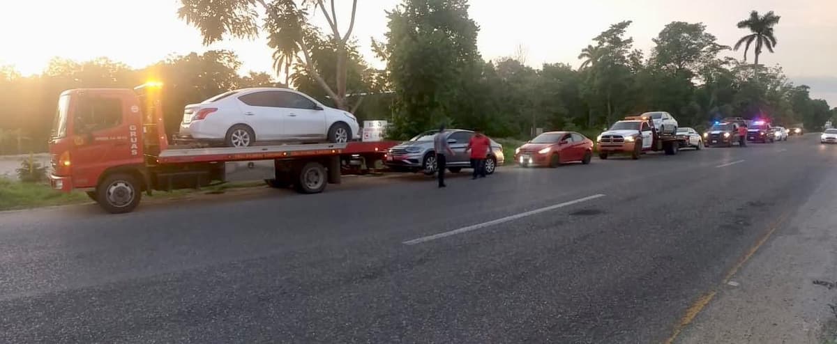 Recuperan en Tabasco 11 vehículos robados en Cancún
