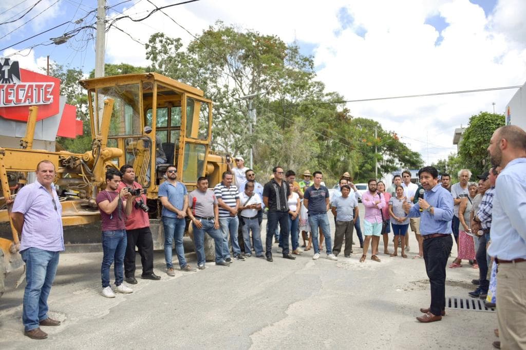 Viento en popa, repavimentación en la Región Uno de Tulum