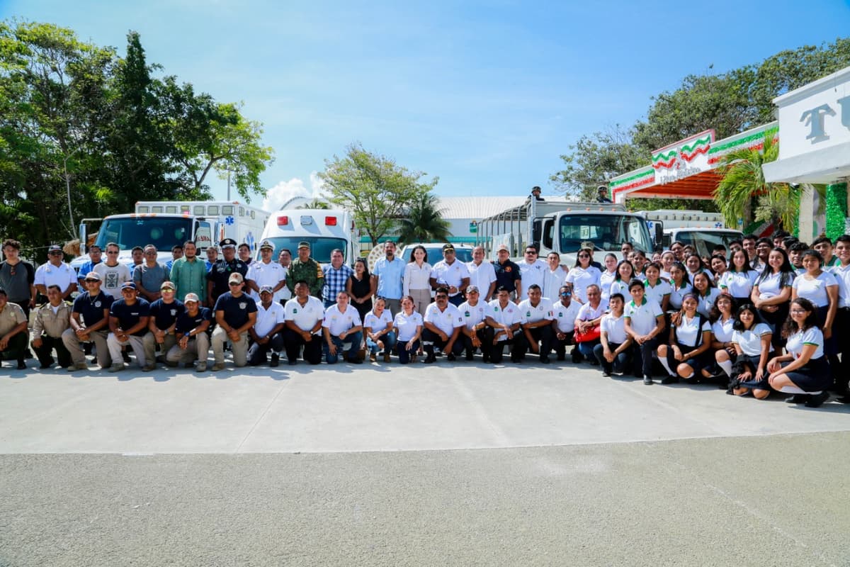 Realizan simulacro en Tulum como parte del Día Nacional de Protección Civil