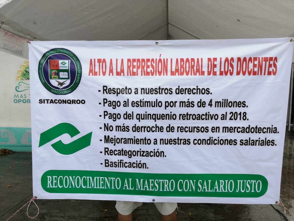 Paro indefinido en varios planteles de Conalep en Quintana Roo