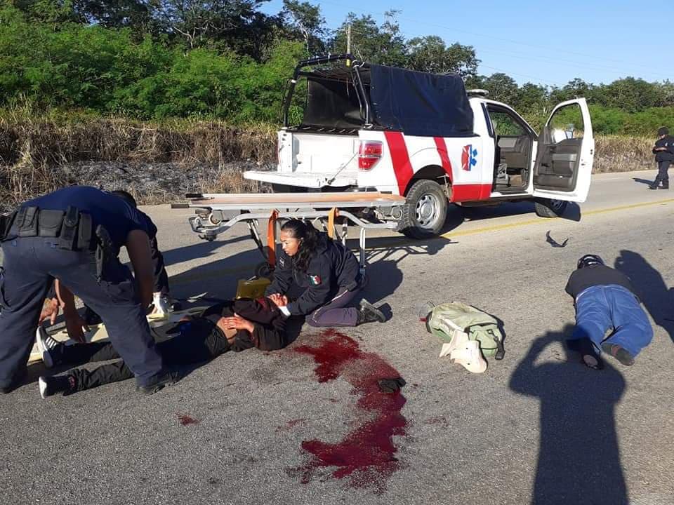 Trágico accidente vehícular en la carretera federal 184 en José María Morelos