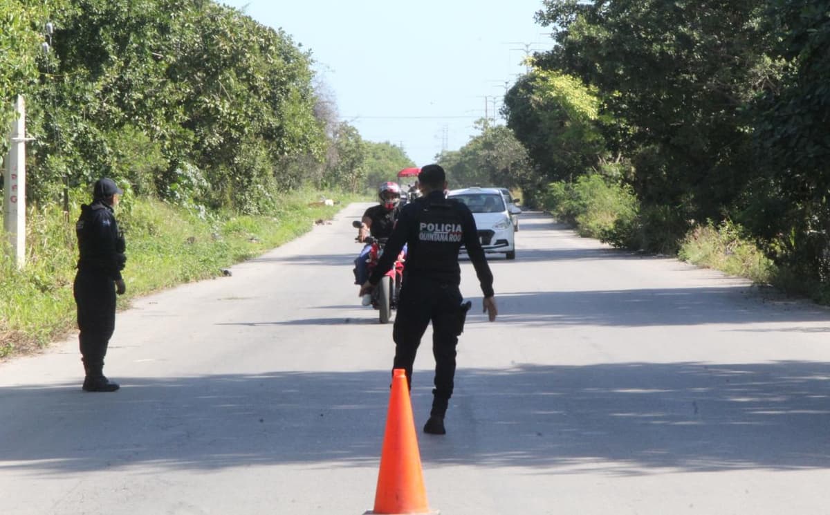 Refuerzan seguridad: Policía Quintana Roo instala retenes aleatorios en Cancún