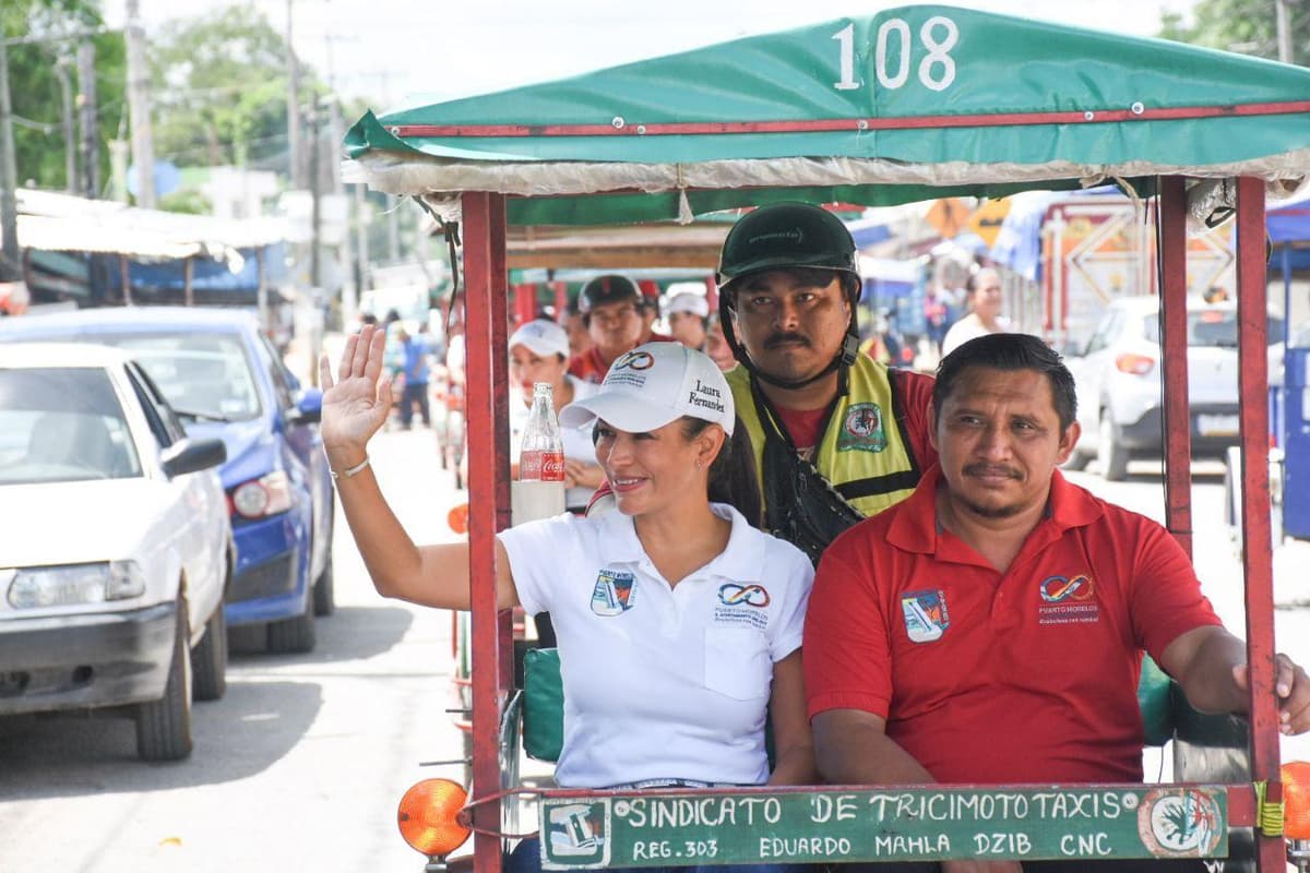 Apoya Laura Fernández a comerciantes de Leona Vicario