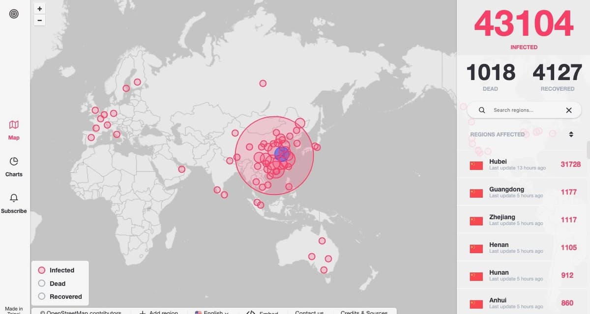 Conoce la app que te informa en tiempo real sobre el coronavirus