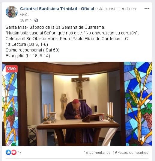 Iglesia católica en Cancún transmite misas por internet