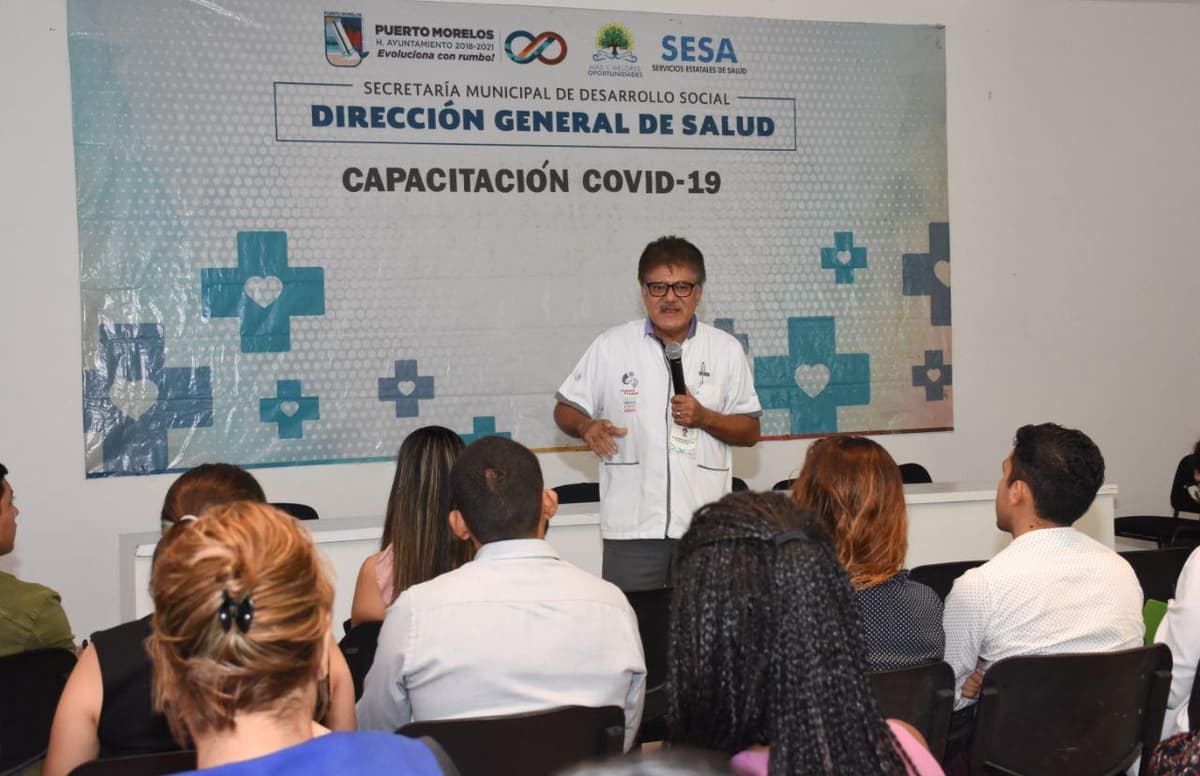 Capacita Sesa a funcionarios de Puerto Morelos sobre coronavirus