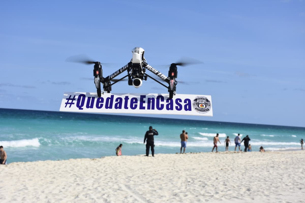 Con ayuda de drones, Mara Lezama refuerza las medidas contra el coronavirus