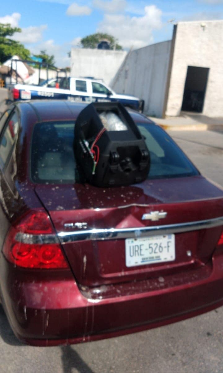 Encuentran marihuana en una bocina en Playa del Carmen