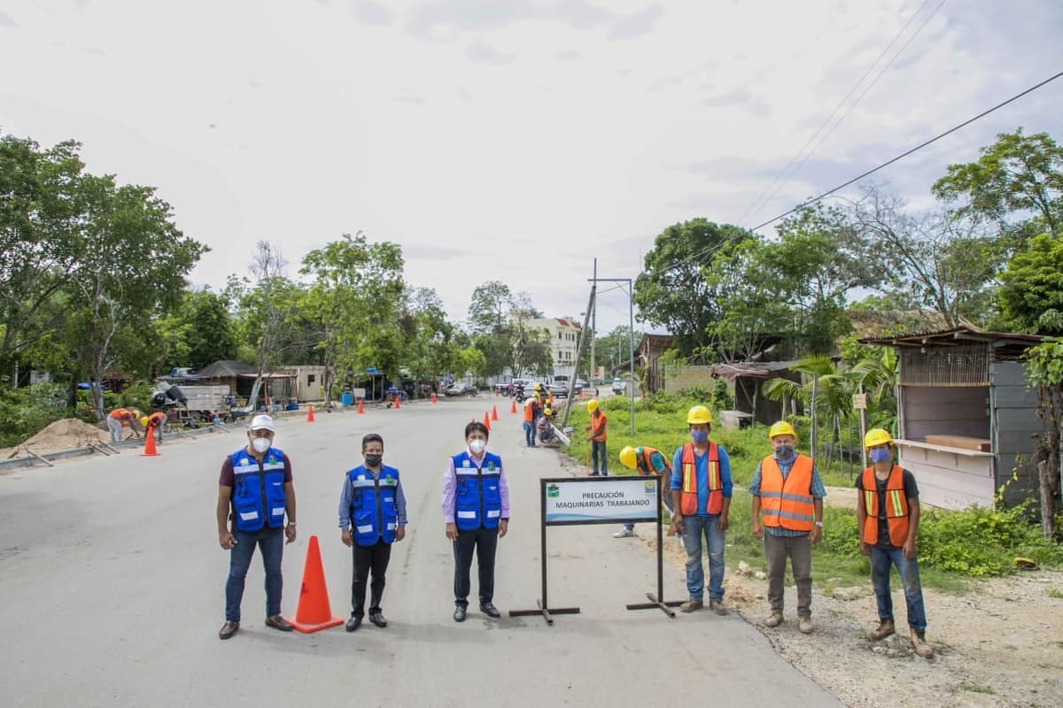Realizan obras de remodelación en diversas calles de Tulum, para mejorar imagen urbana