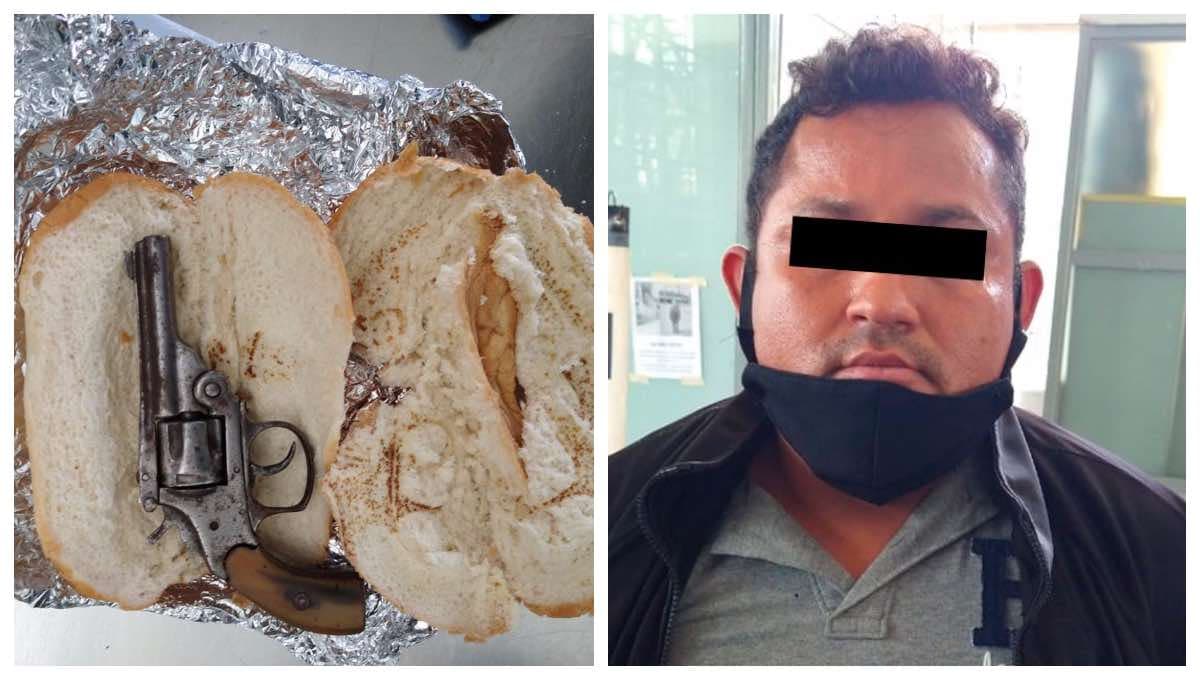 Hombre es detenido por ocultar una pistola dentro de un bolillo en la CDMX