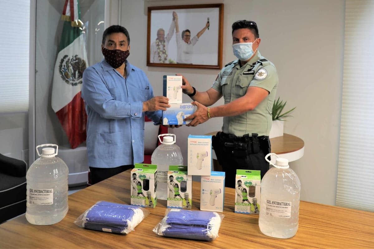 Gobierno de Solidaridad entrega kids sanitizantes a la Guardia Nacional para frenar contagios