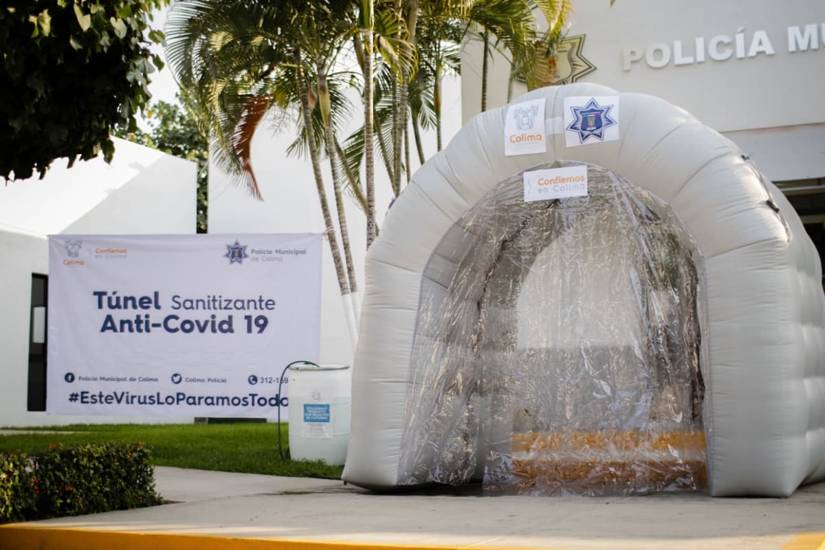 Roban equipo del túnel sanitizante en José María Morelos