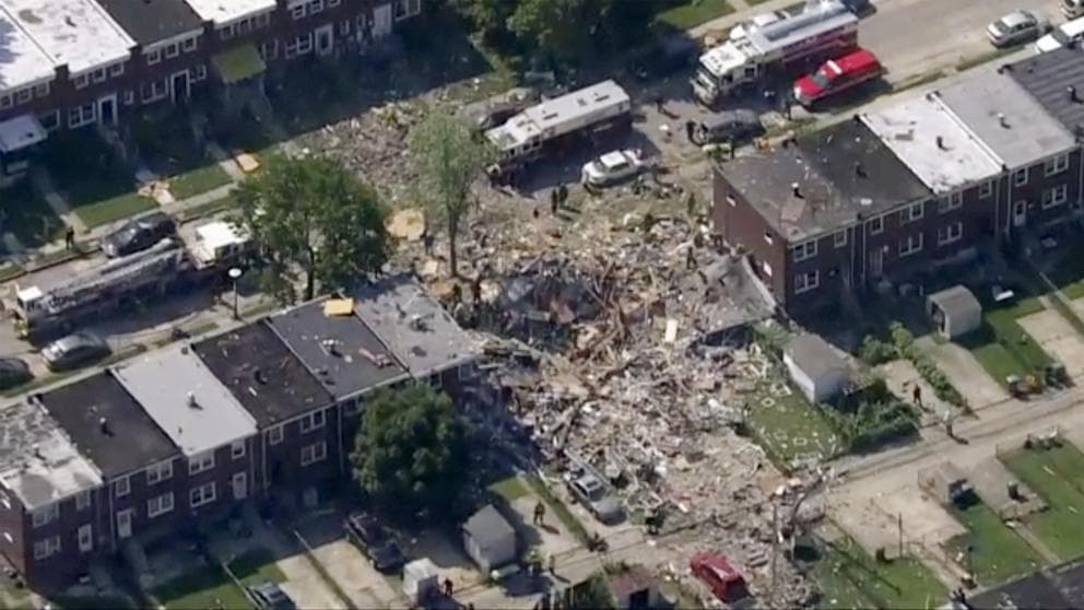 Una 'gran explosión' en Baltimore derrumbó al menos tres edificios residenciales